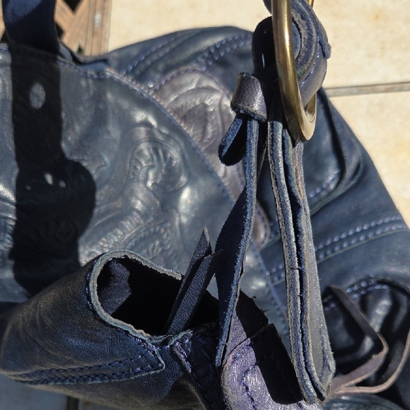 LUCKY BRAND Stash "Ramblin' Rose" shoulder bag 100% Lamb Leather - Picture 10 of 13